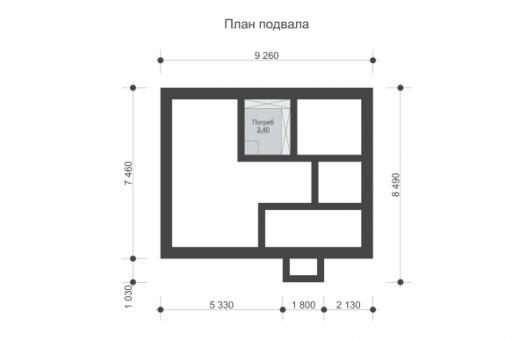 Одноэтажный дом с мансардой, погребом и отделкой кирпичом